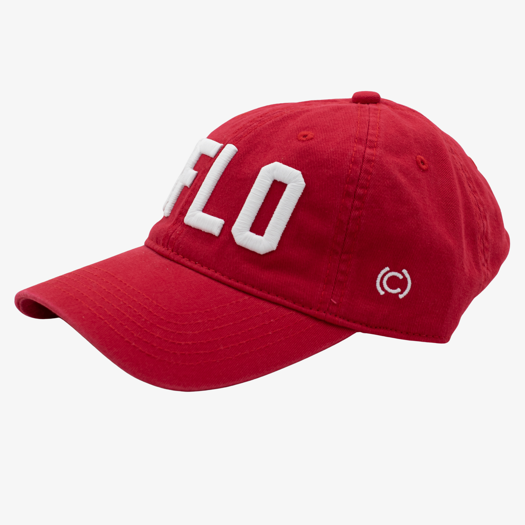 (code)word BFLO Red &amp; White Dad Hat