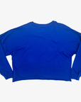 New Era Women's Buffalo Bills Royal Blue Oversized Logo Cropped Long Sleeve T-Shirt