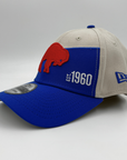 Buffalo Bills Stone & Royal With Retro Logo 2023 Sideline Stretch Fit Hat