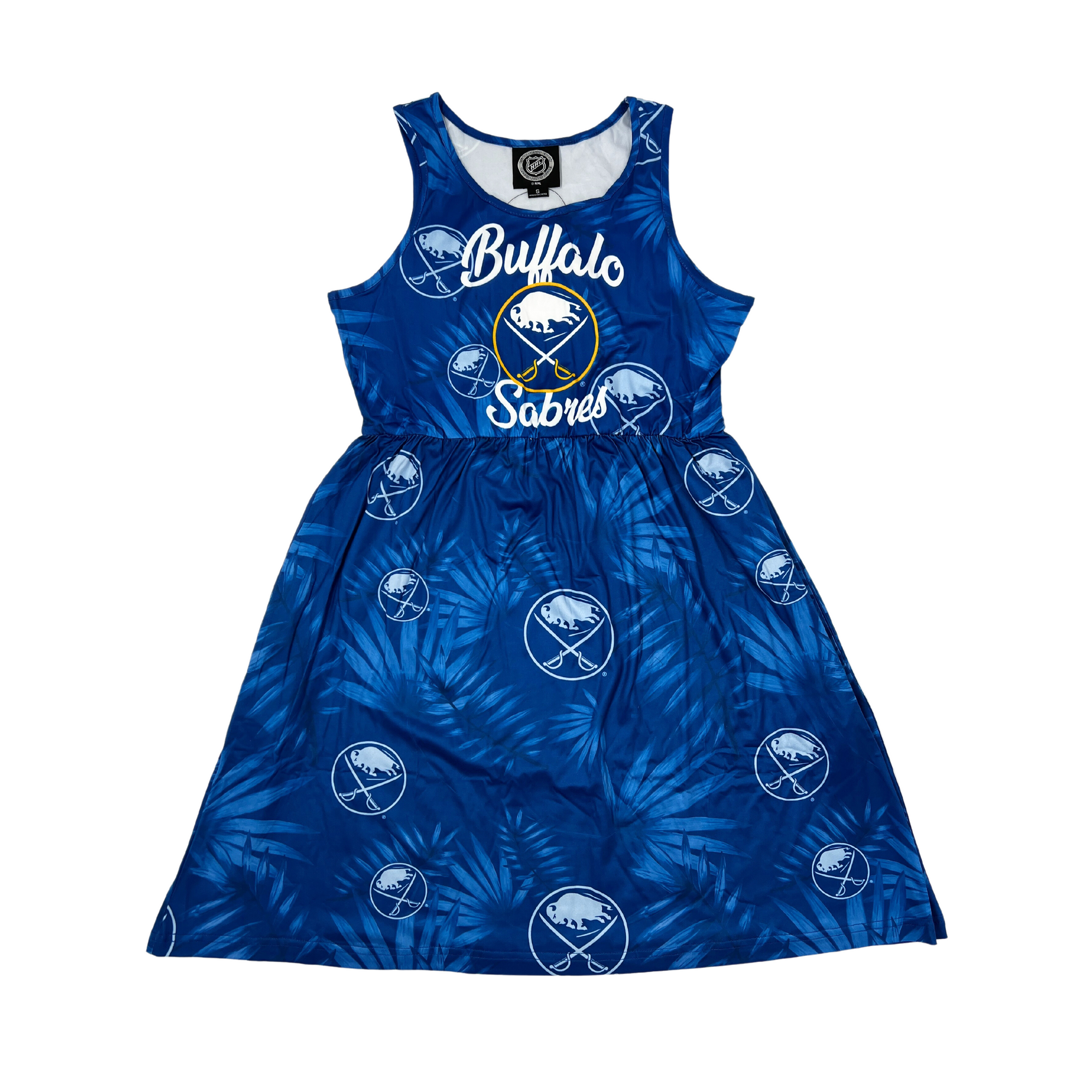 Women's Buffalo Sabres Royal Blue Floral Sun Dress | The BFLO Store Women's Buffalo Sabres Royal Blue Floral Sun Dress | The BFLO Store