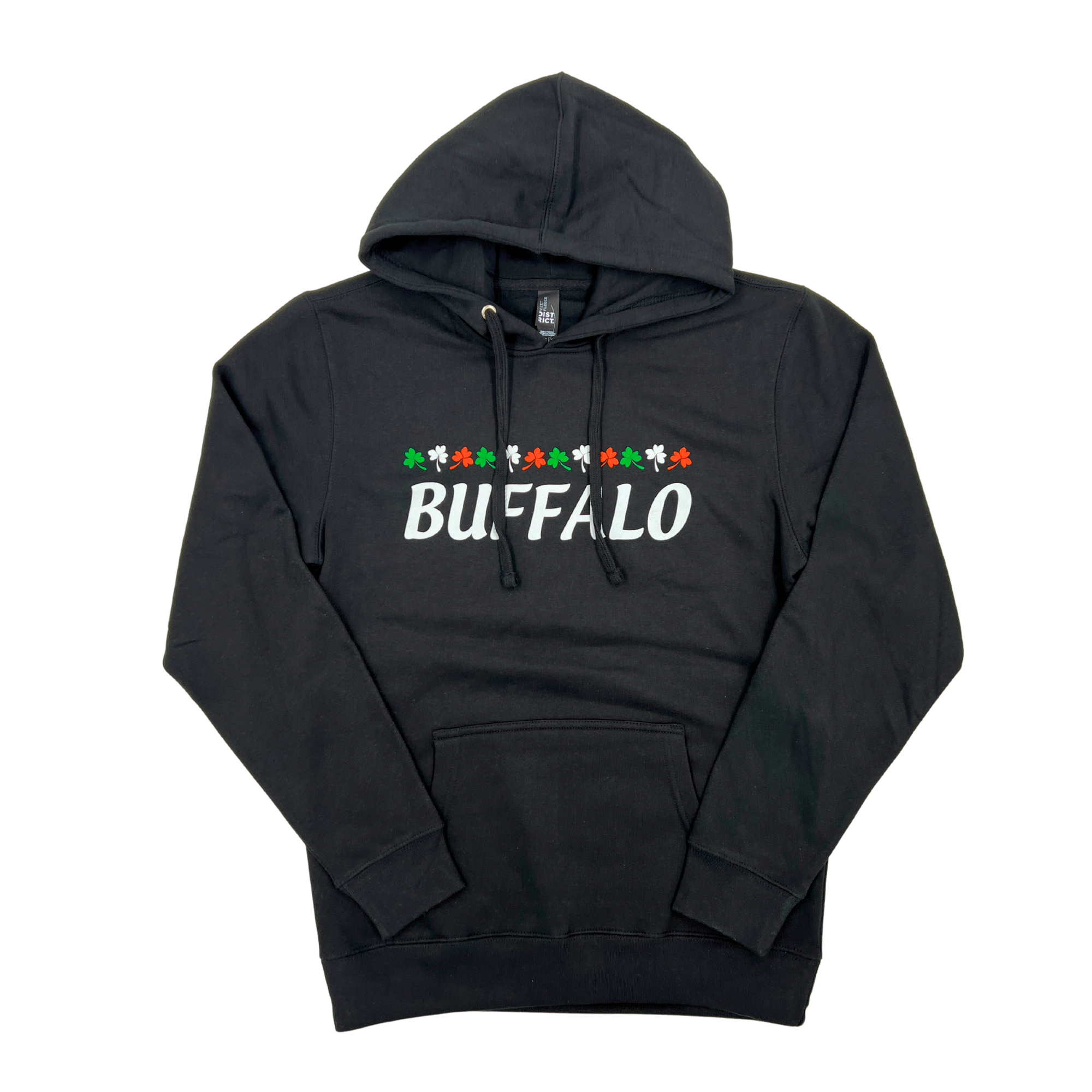 Buffalo With Shamrocks Black Hoodie