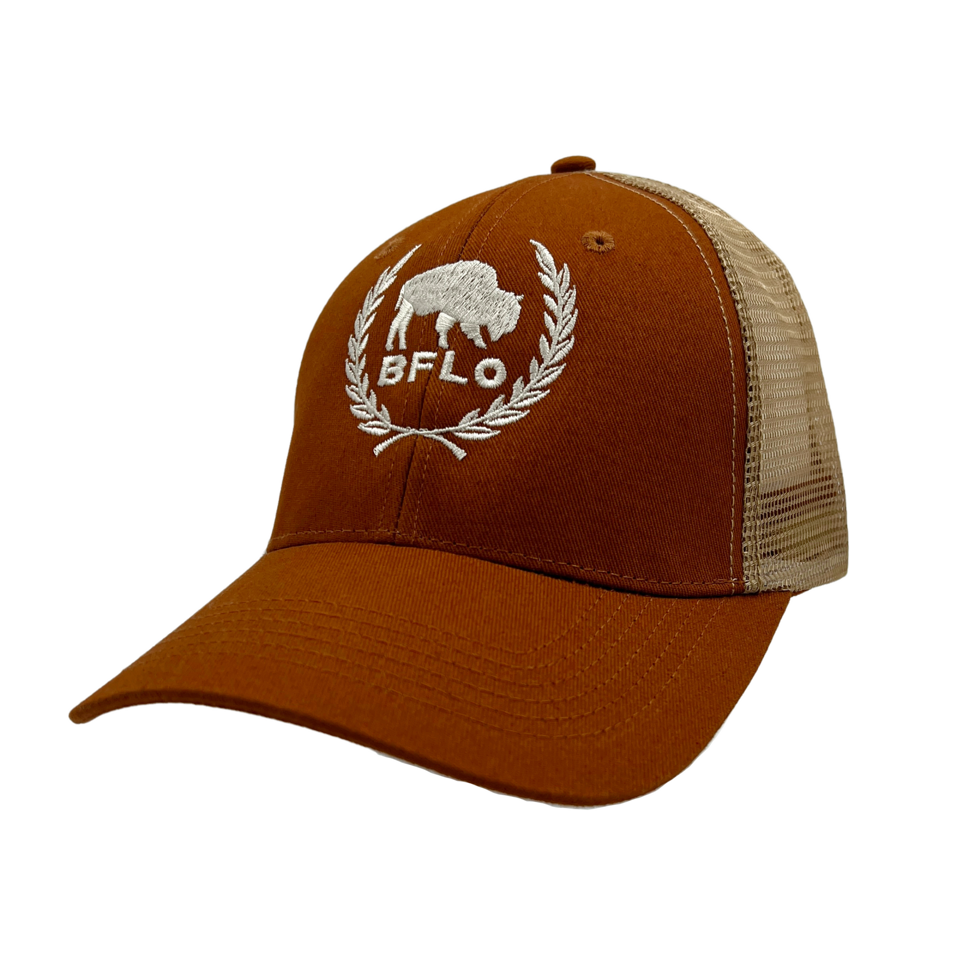 BFLO Crest Tan Trucker Hat