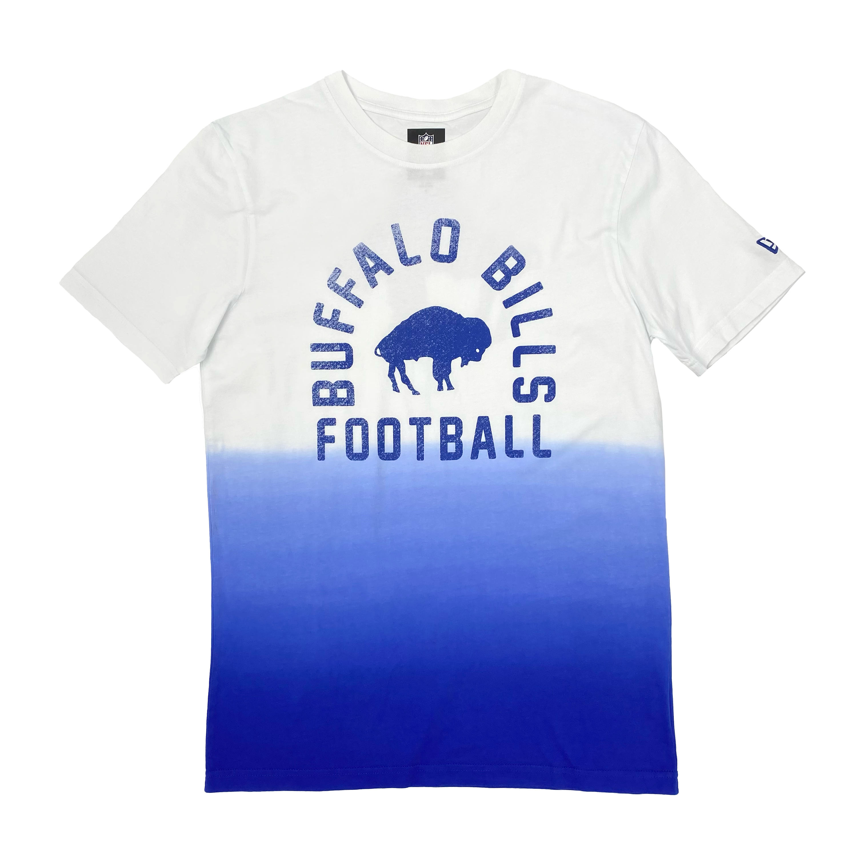 New Era Bills White & Royal Ombre Retro Logo T-Shirt
