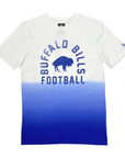 New Era Buffalo Bills White & Royal Ombre With Retro Logo T-Shirt