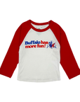 Women's Buffalo Has More Fun! Red & White Baby Tee