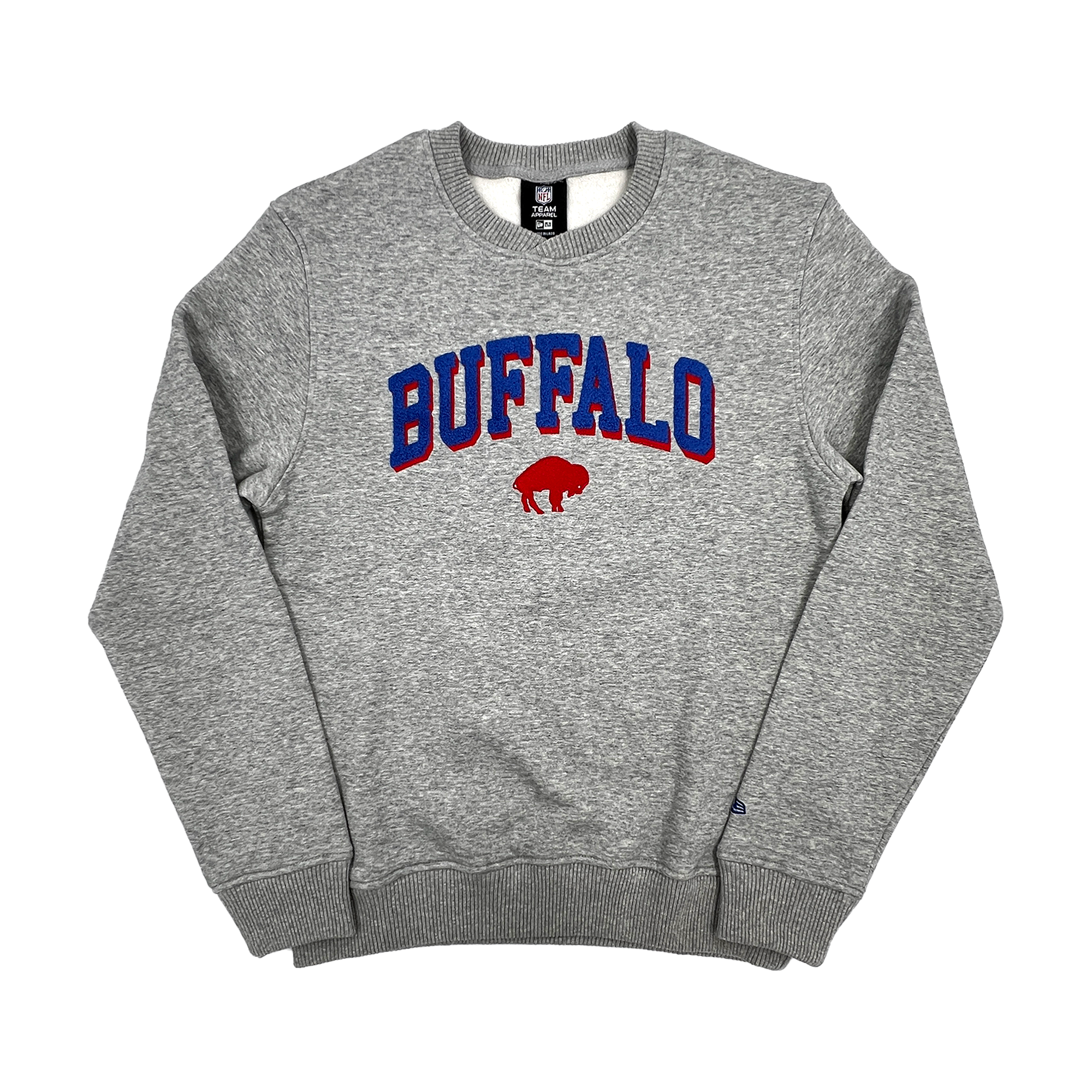 New Era Bills Retro Logo Gray Crewneck