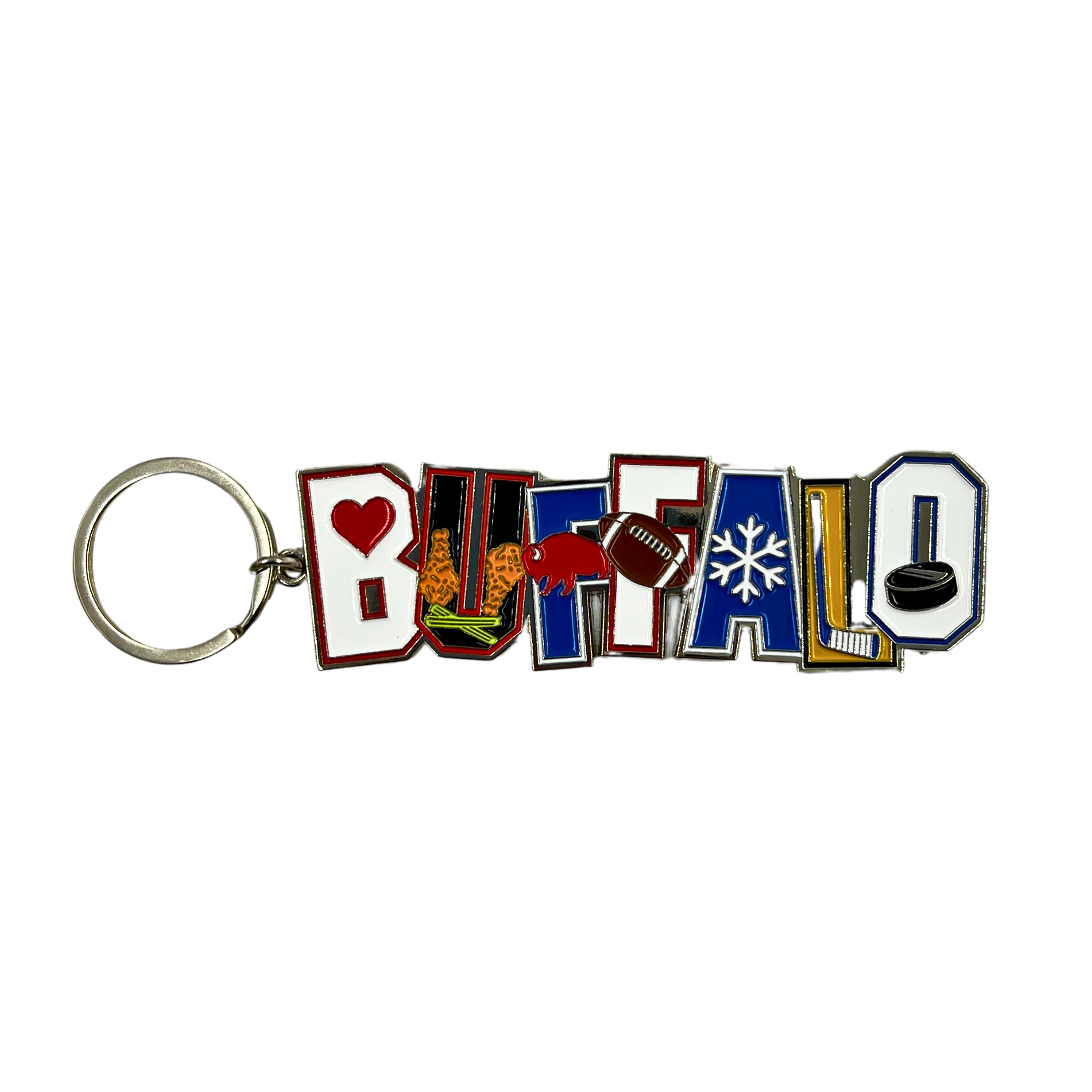 Buffalo With Icons Keychain | The BFLO Store