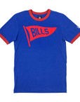 New Era Buffalo Bills Pennant Royal Blue Short Sleeve Shirt