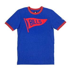 New Era Buffalo Bills Pennant Royal Blue Short Sleeve Shirt