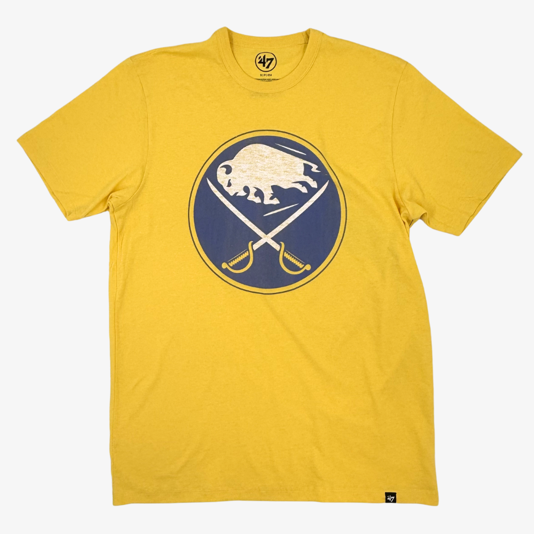 '47 Brand Buffalo Sabres Primary Logo Gold Franklin T-Shirt