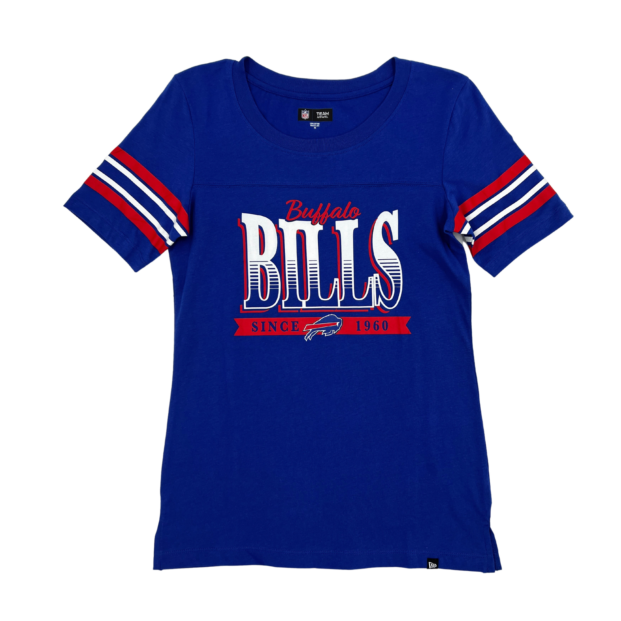Women&#39;s New Era Bills Since 1960 Royal Blue Short Sleeve Shirt
