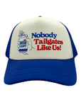 BFLO x Labatt Nobody Tailgates Like Us! Royal & White Trucker Hat