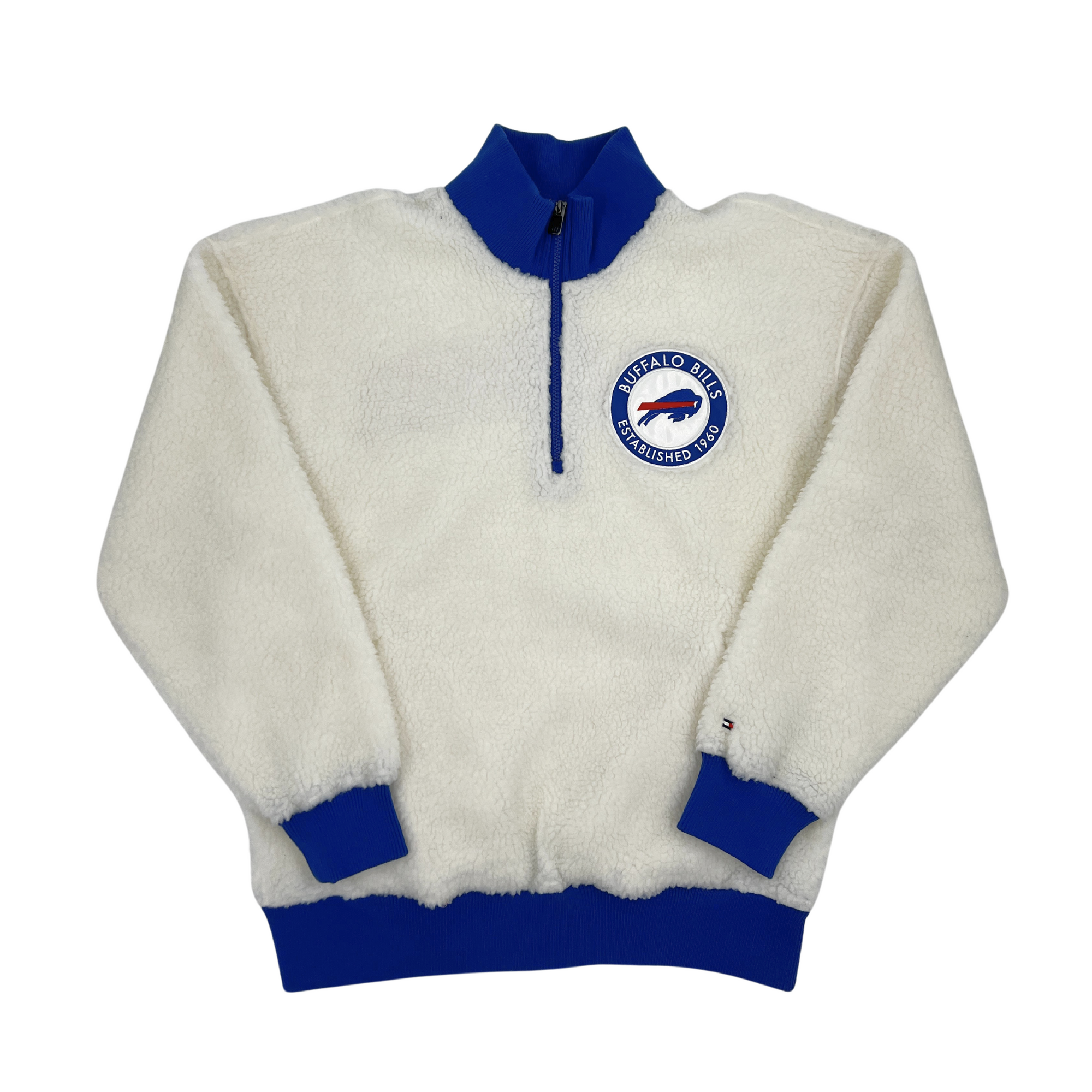 Buffalo Bills x Tommy Hilfiger White Sherpa Quarter Zip