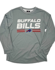 Buffalo Bills Wordmark With Logo Ash Gray Long Sleeve Shirt