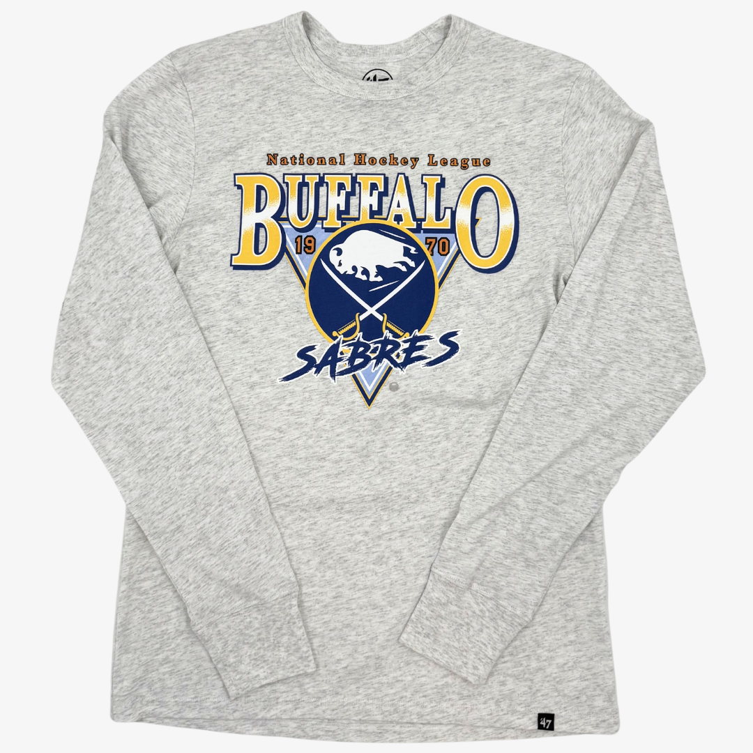 '47 Brand Buffalo Sabres Retro Style Gray Franklin Long Sleeve