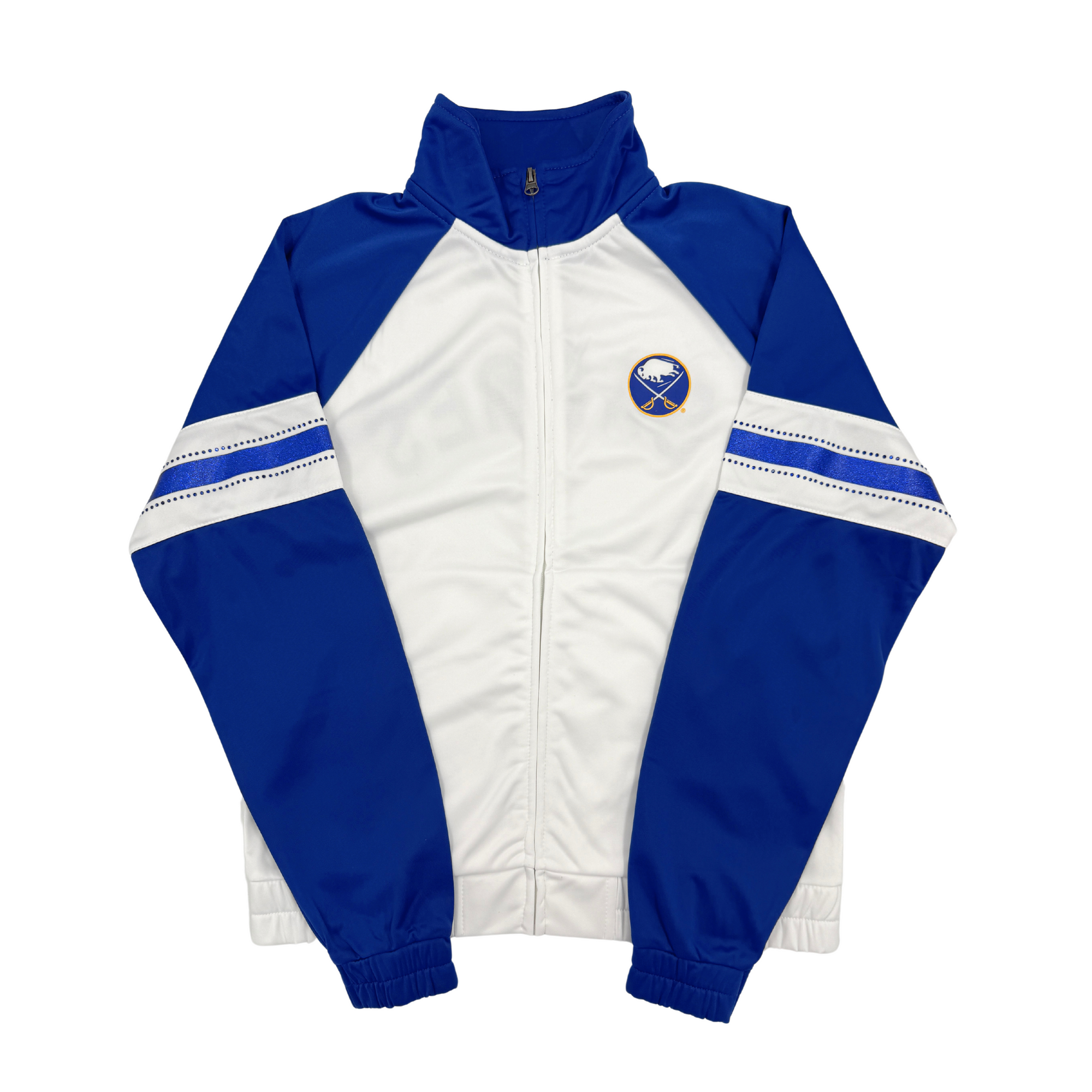 Women&#39;s Buffalo Sabres 4 Her White &amp; Royal Lightweight Zip-Up