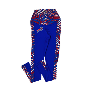 Women's Zubaz Royal Blue Leggings With Zebra Stripes
