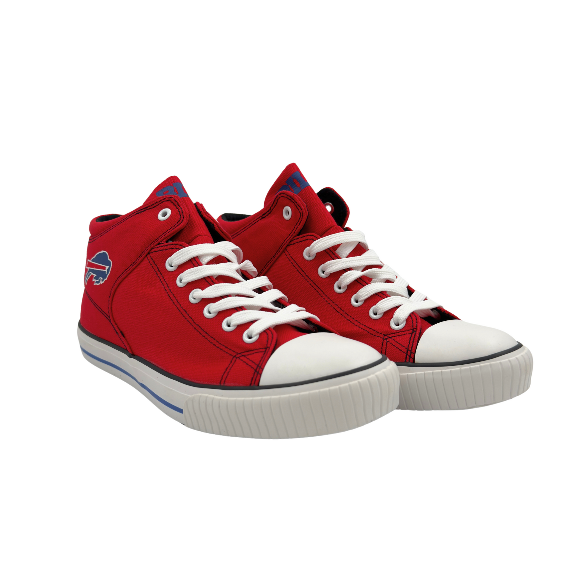 Men's Buffalo Bills Red High Top Canvas Sneaker | The BFLO Store Men's Buffalo Bills Red High Top Canvas Sneaker | The BFLO Store