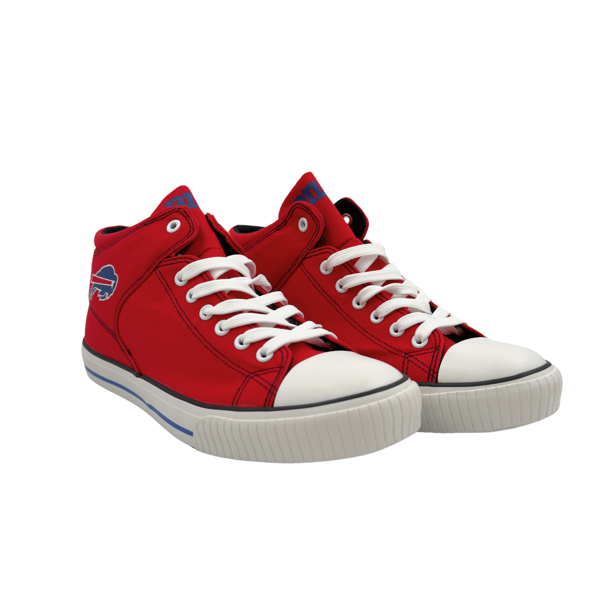 Men&#39;s Buffalo Bills Red High Top Canvas Sneaker