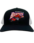 Buffalo Bandits with logo Black & White Trucker Hat