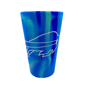 Buffalo Bills Blue Silicone Unbreakable 16oz Glass