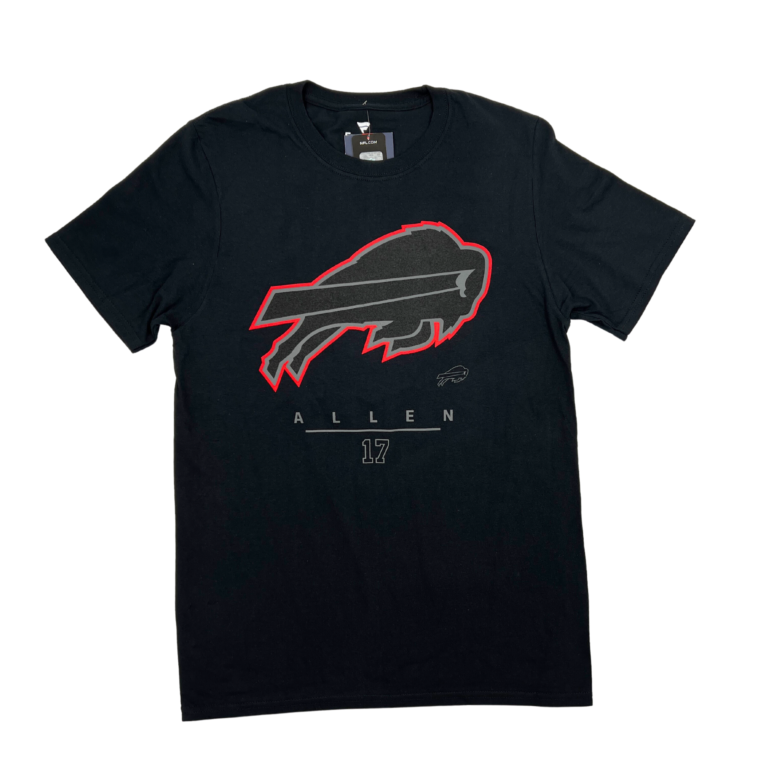 Buffalo Bills Allen 17 Black & Red Short Sleeve Shirt