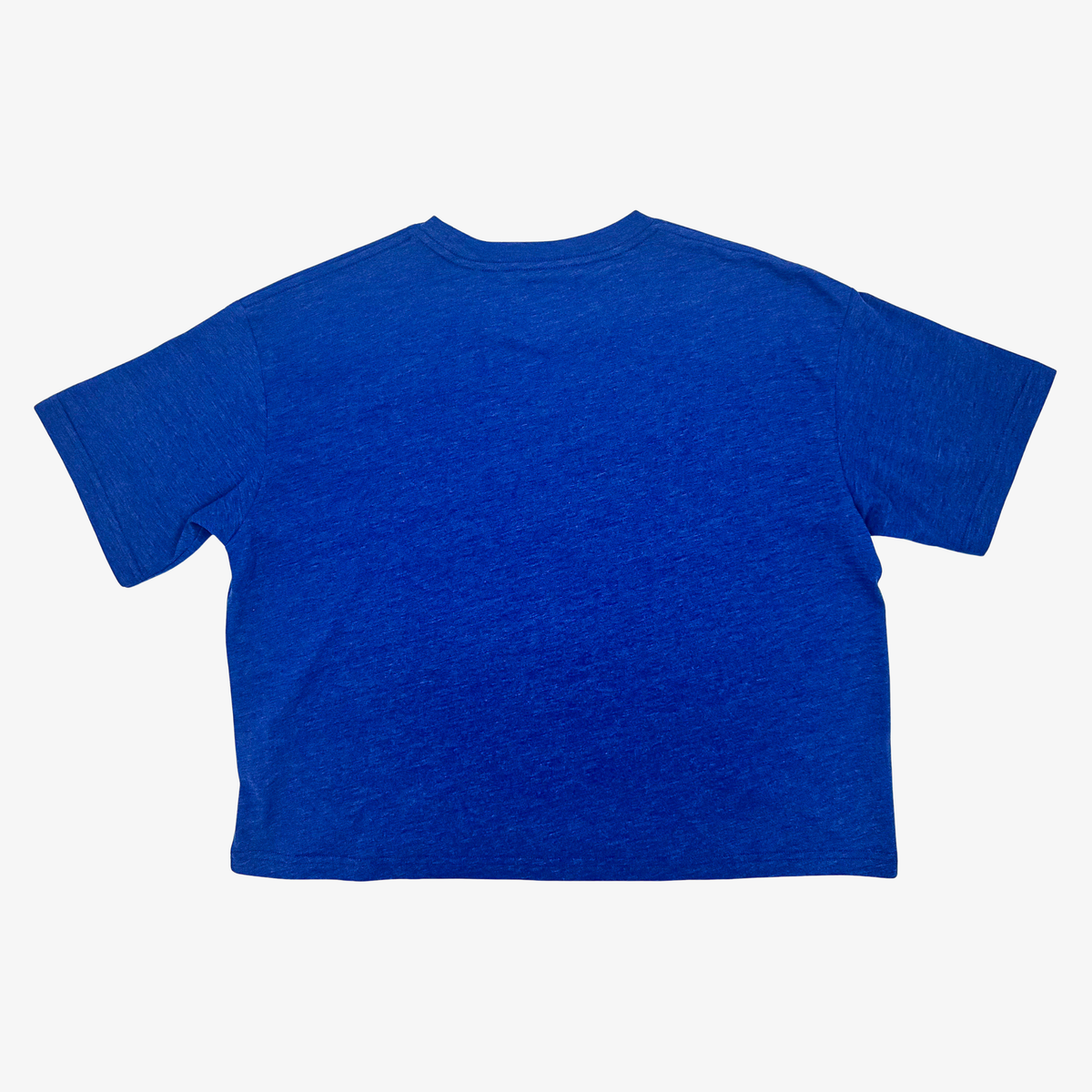 Women's New Era Buffalo Bills Throwback Helmet Royal Cropped T-Shirt