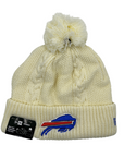 Women's Buffalo Bills Primary Logo Cream Knit Winter Hat