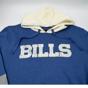 Buffalo Bills Men's 47 Brand Blue White SS Pullover Hoodie - XL