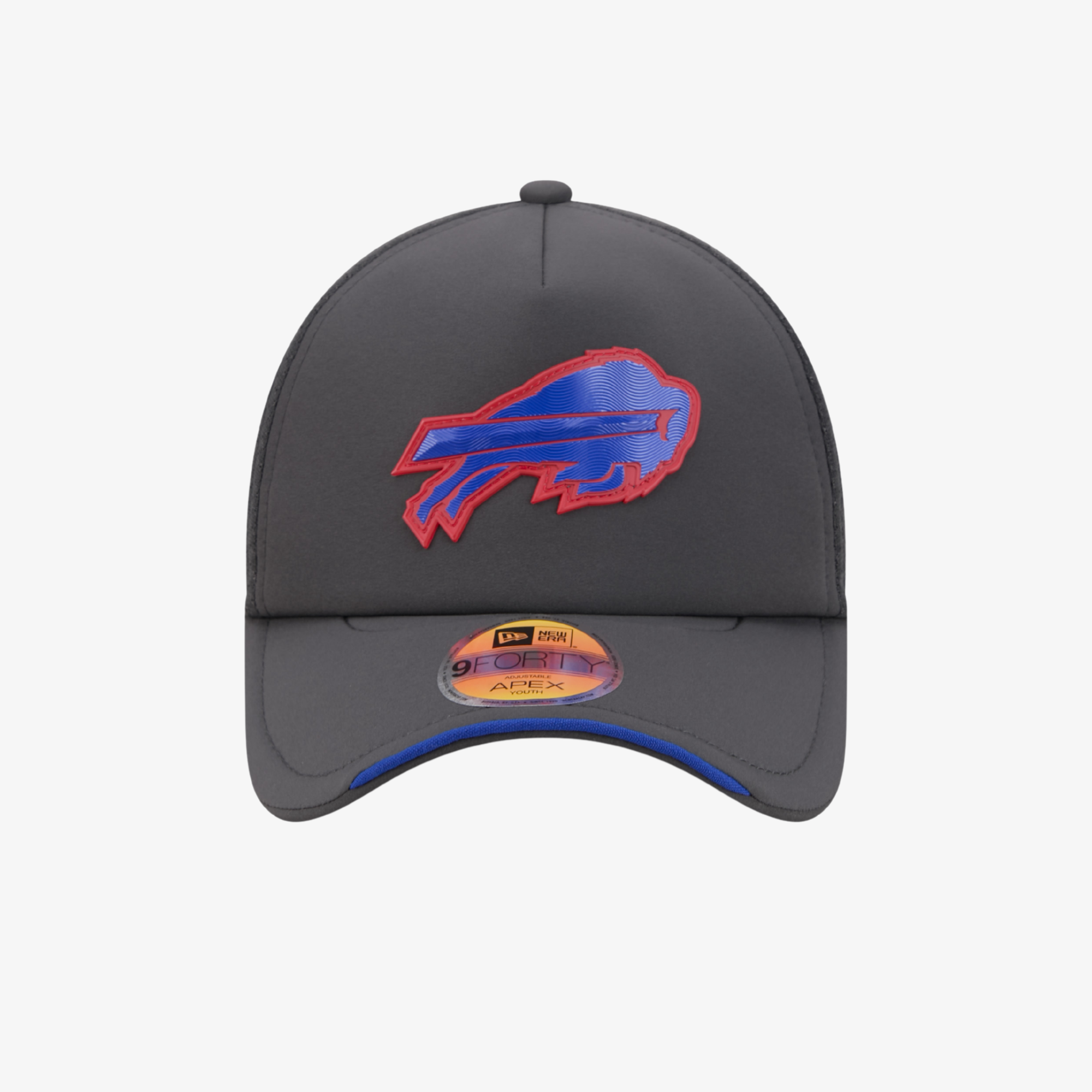 Youth New Era 9FORTY Buffalo Bills 2026 Sideline Dark Gray Adjustable Apex