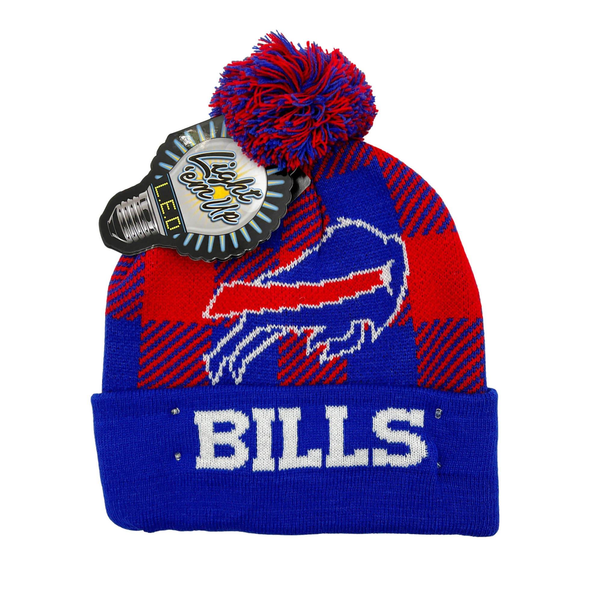 Buffalo Bills Plaid Light Up Winter Hat