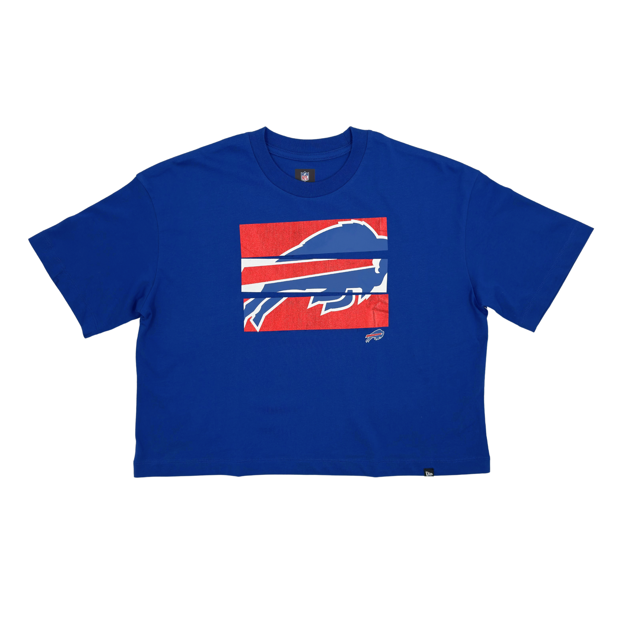 Women's New Era Bills Royal Boxy Cropped Shirt