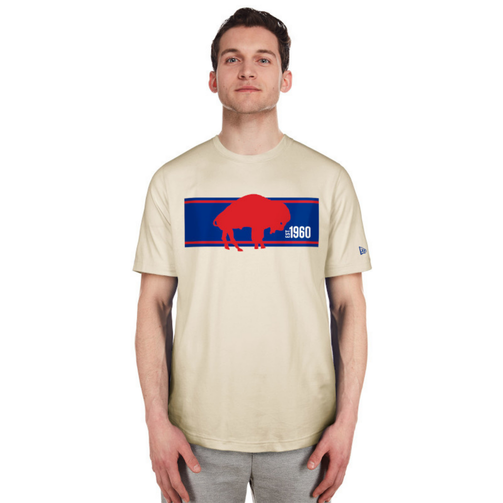 New Era Buffalo Bills Stone With Retro Logo T-shirt