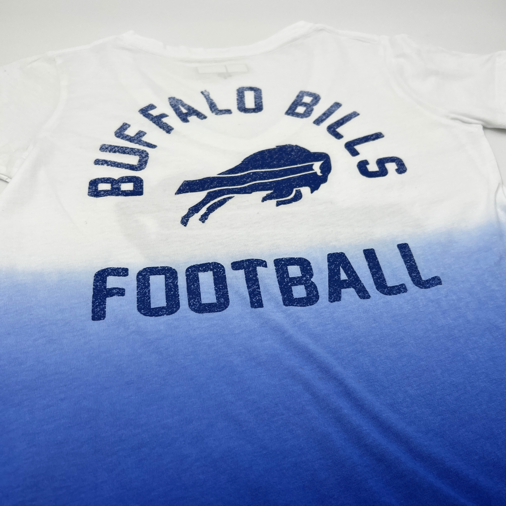 Women&#39;s New Era Buffalo Bills White &amp; Royal Ombre V-Neck T-Shirt