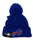 Youth Girls New Era Toasty Royal With Poms Knit Beanie