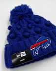 Youth Girls New Era Toasty Royal With Poms Knit Beanie