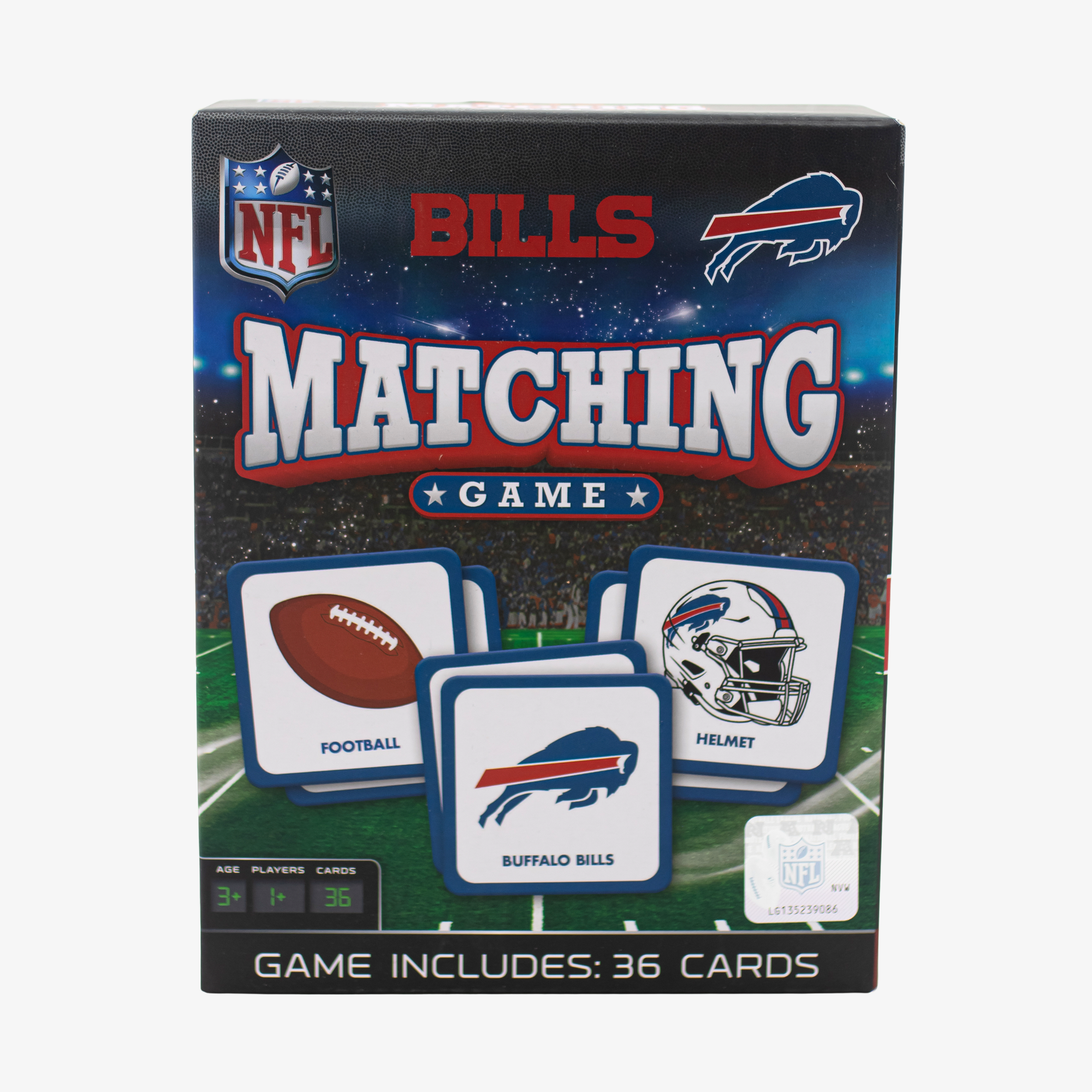 Box of Buffalo Bills matching game with NFL logo