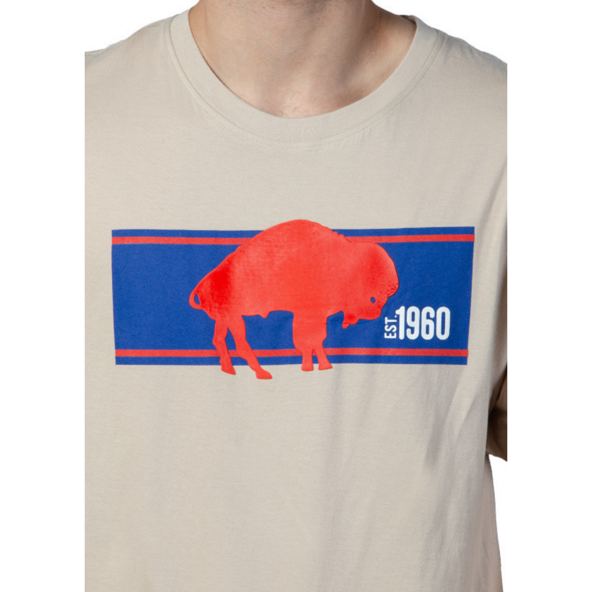 New Era Buffalo Bills Stone With Retro Logo T-shirt