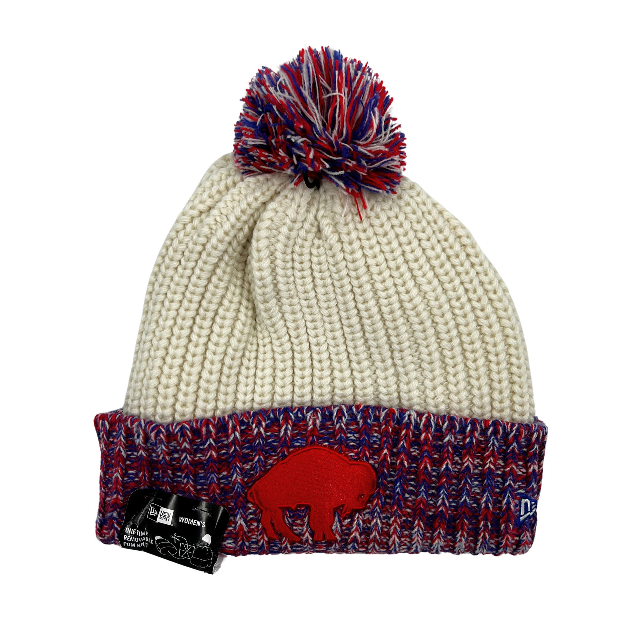 Women's New Era Buffalo Bills Retro Logo With Team Colors Knit Hat