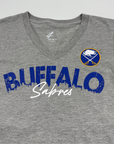 Women's Buffalo Sabres 4Her Gray V-Neck T-Shirt