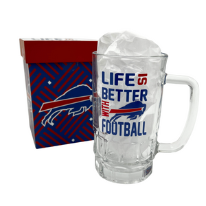 Buffalo Bills "Life is Better With Football" Tankered Glass With Gift Box