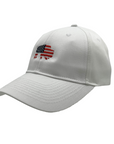 Patriotic Buffalo White Adjustable Hat