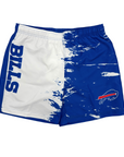 Buffalo Bills White & Blue Distressed Swim Trunks
