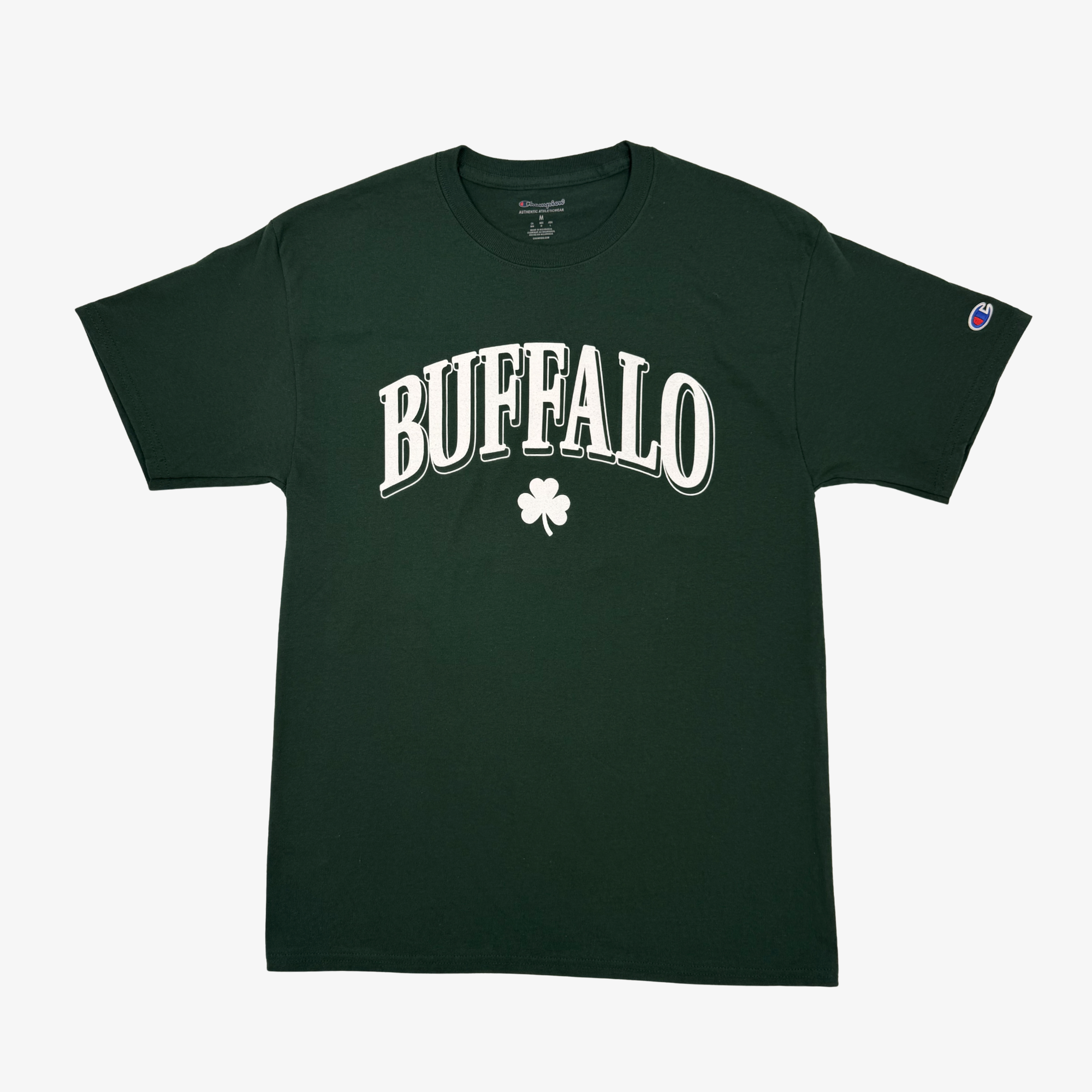 Buffalo With Shamrock Dark Green T-Shirt