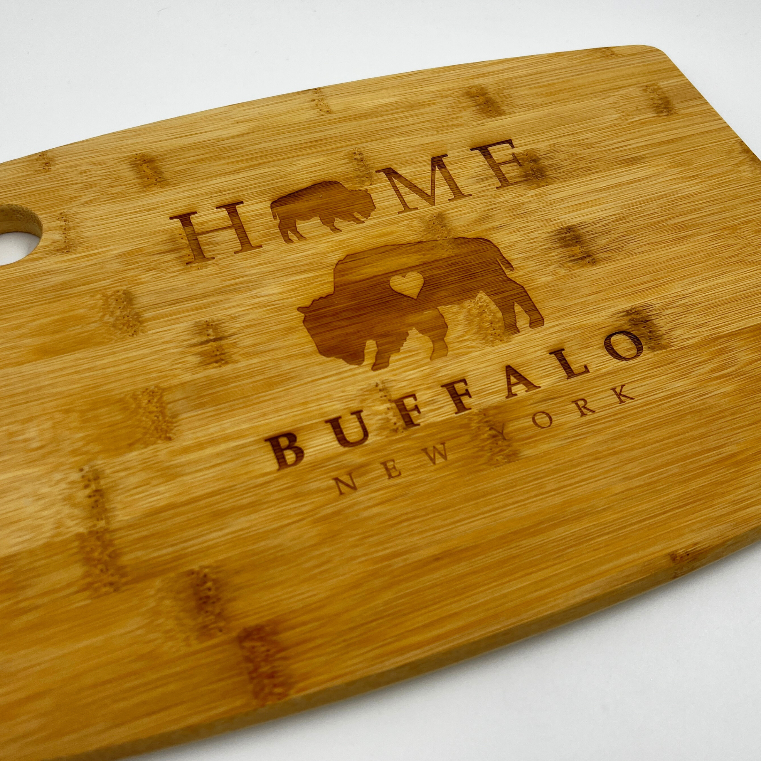 Let's Go Buffalo Small Bamboo Cutting Board