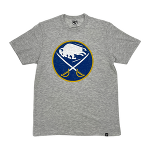 '47 Brand Buffalo Sabres Gray With Classic Logo Short Sleeve Shirt