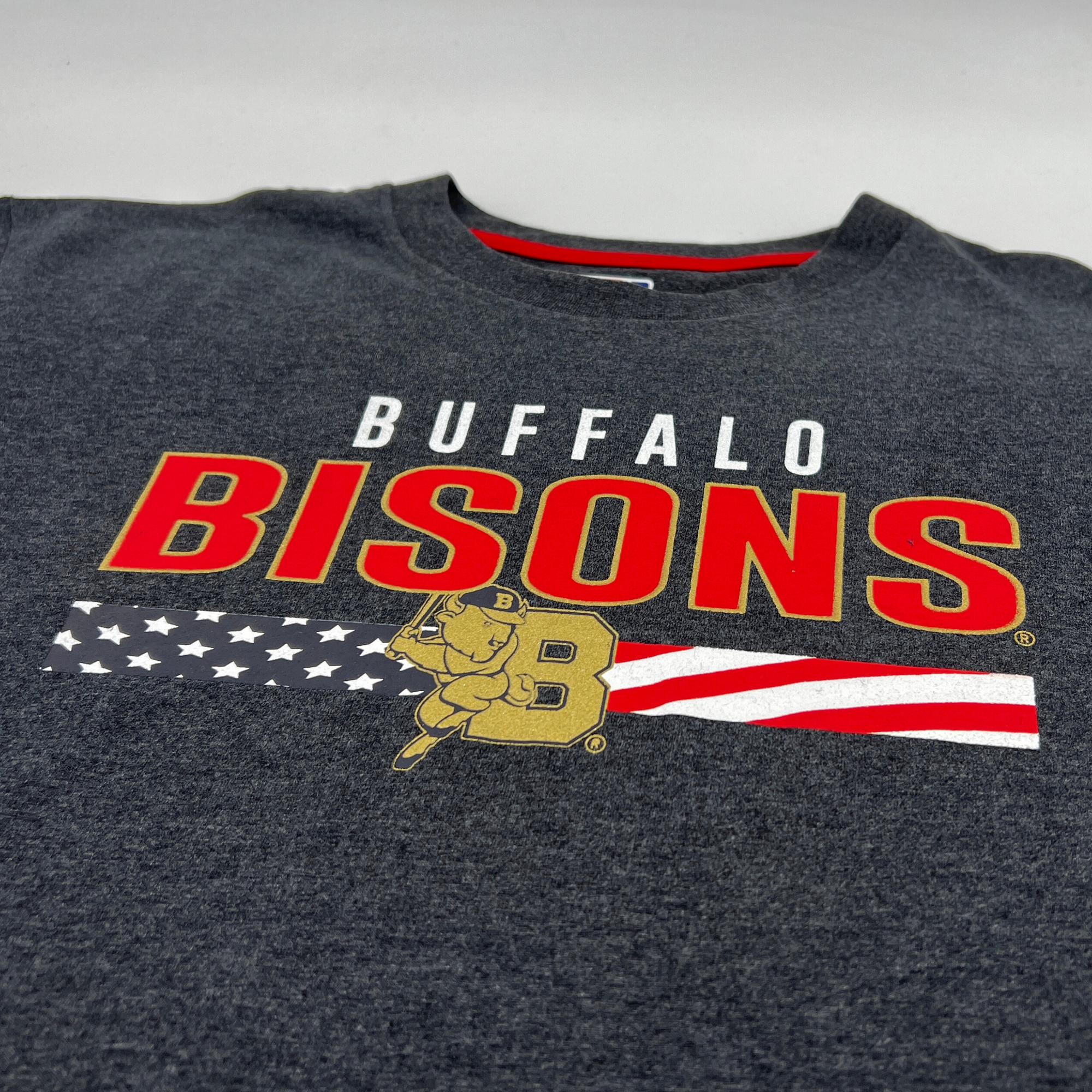 New Era Buffalo Bisons Stars &amp; Stripes Dark Navy Short Sleeve Shirt