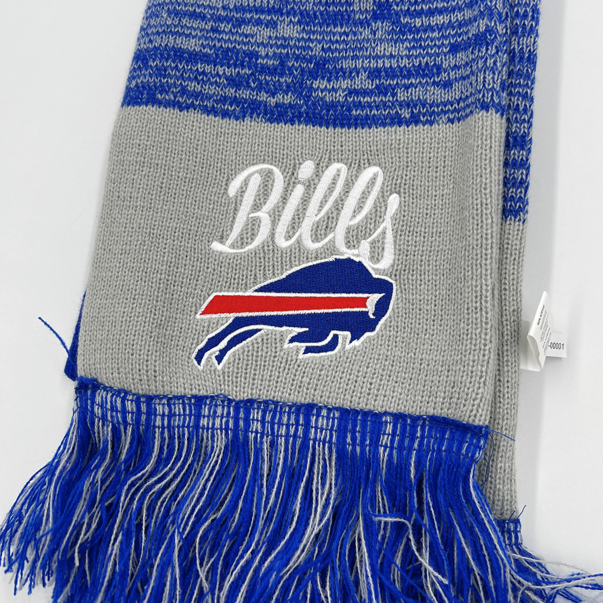 Women&#39;s Buffalo Bills Gray &amp; Blue Knit Scarf
