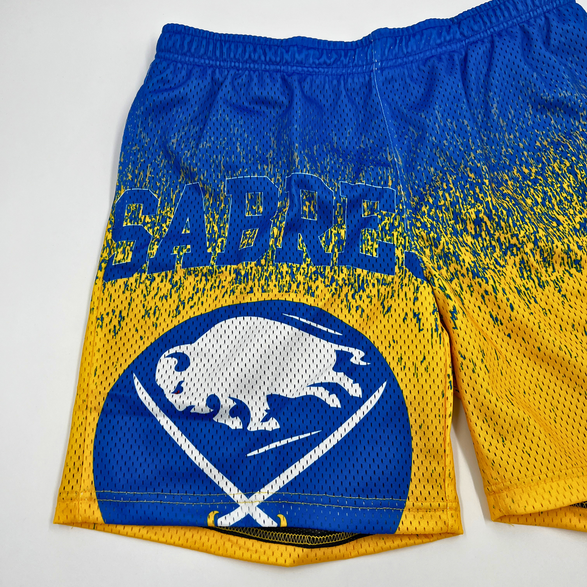 Buffalo Sabres Royal &amp; Gold With Big Logo Mesh Shorts