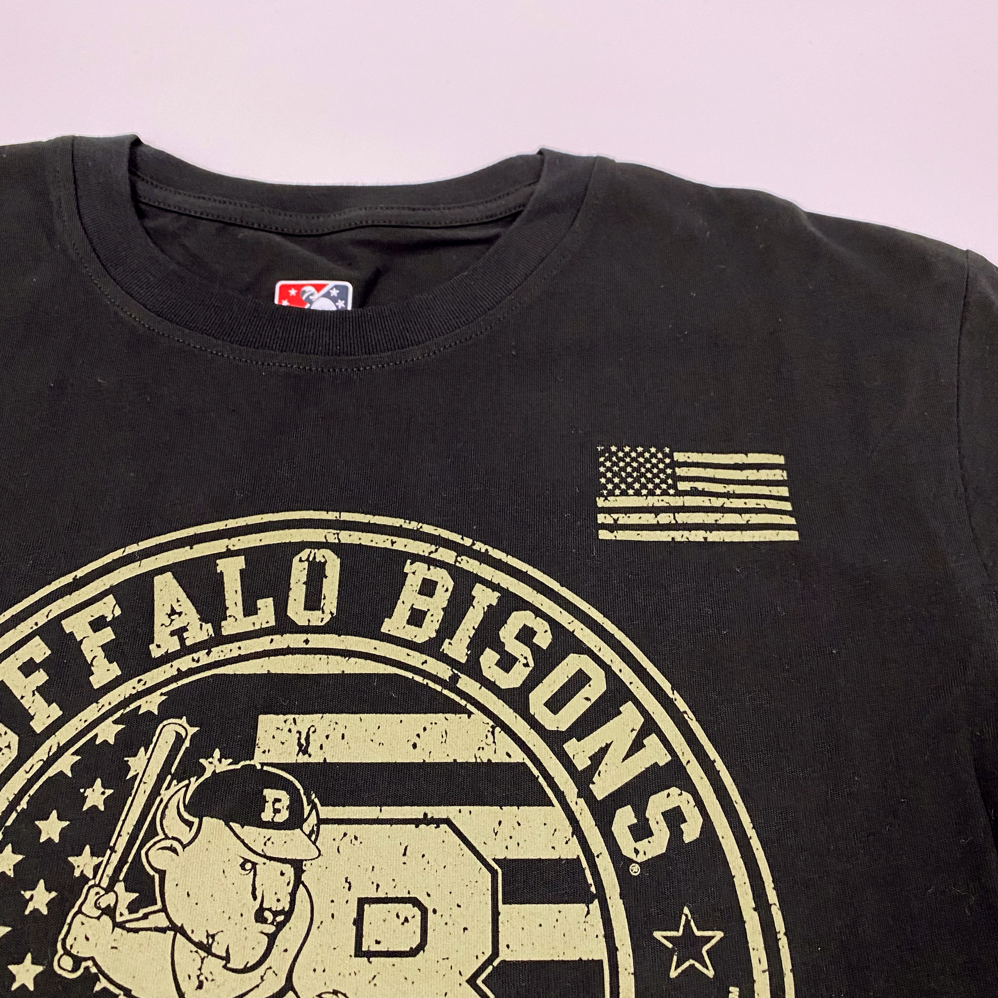 New Era Buffalo Bisons Armed Forces Black Short Sleeve Shirt